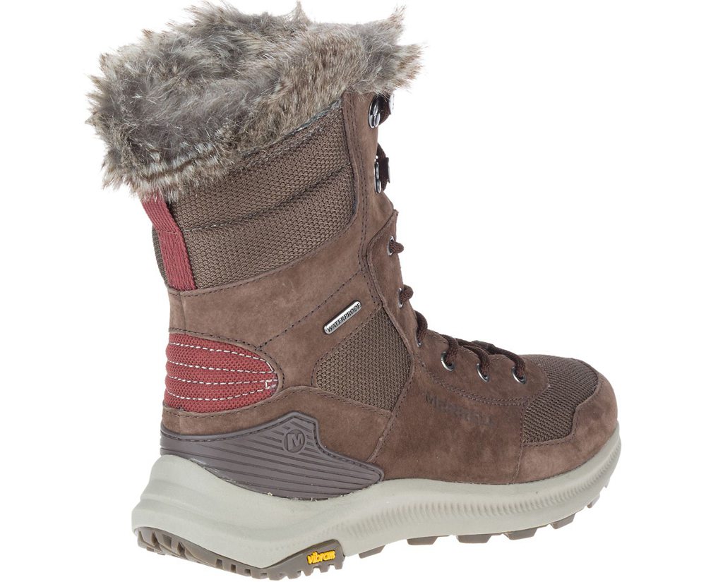 Botas Mujer - Merrell Ontario Tall Polar Waterproof - Marrones - DGNA-29576